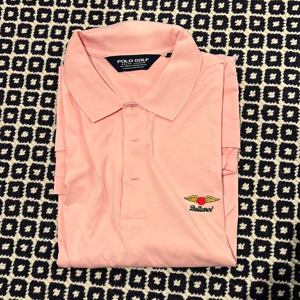 Baltusrol Polo Golf shirt pink cotton
